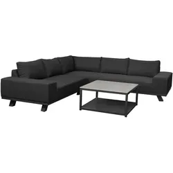 CLEMENTO Bordeaux Garten Lounge-Set Aluminium inkl. Kaffeetisch Createxx - Anthrazit - Gartenmöbel aus robustem Aluminium, wetterfest und modern, ideal für entspannte Stunden im Freien.