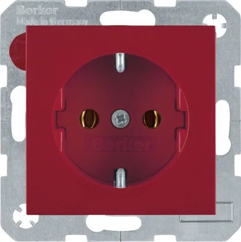 Berker SCHUKO-Steckdose rt/gl 47438912 Steckdosen SCHUKO-Steckdose
