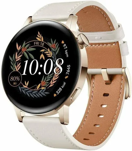 HUAWEI Watch GT 3 - 42 mm Smartwatch mit SpO2-Überwachung, lange Akkulaufzeit bis zu 7 Tagen und personalisierte Trainingspläne