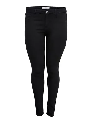 ONLY CARMAKOMA Skinny-fit-Jeans CARTHUNDER PUSH UP REG SK JNS schwarz 42 - Jeans in Größe 42 mit Push-Up Effekt, ideal für eine figurbetonte Silhouette und perfekten Tragekomfort. Perfekt für den casual Look!