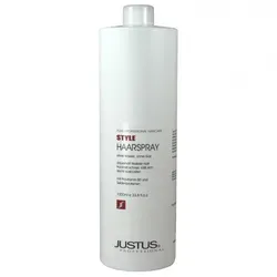 Justus Professional Haarspray - Nachfüllflasche 1 Liter - Haarspray ohne Wasser und Treibgas für flexiblen Halt, trocknet schnell und lässt sich rückstandslos ausbürsten. Perfekt für einen natürlichen Glanz und Feuchtigkeit durch Provitamin B5.
