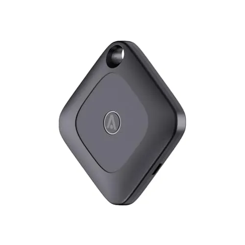 alkaya GPS Tracker 2er Set - Schwarz, für Handy und Schlüsselanhänger, kompatibel mit Apple-Geräten