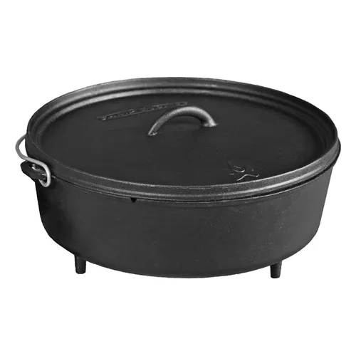 Camp Chef Classic Dutch Oven SDO-14 - Gusseisen Schmortopf - Grill-Werkzeuge: Hochwertiger gusseiserner Dutch Oven mit 7,6L Volumen, ideal für schmackhafte Gerichte über Gas, Grill oder Feuer.