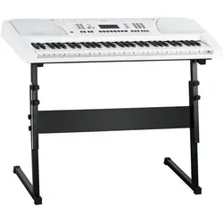FunKey 61 WH Keyboard inkl. Netzteil und Notenhalter Weiß Safety Fix Set