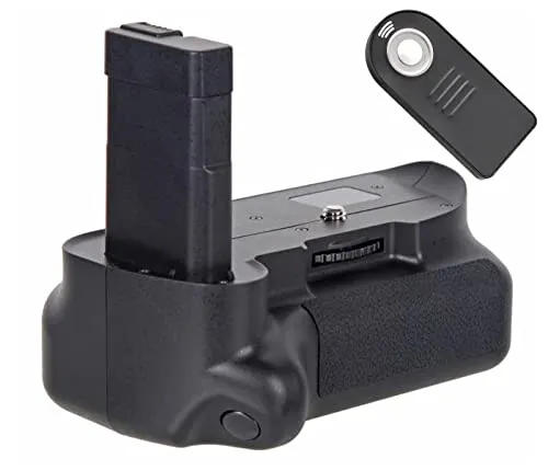 ayex Batteriegriff für Nikon D5100 & D5200 - Foto- & Video-Zubehör mit ergonomischem Design für Hochformatfotografie, ermöglicht den Einsatz von zwei Akkus für längere Aufnahmen und bietet vielseitige Tastenfunktionen für präzise Steuerung.