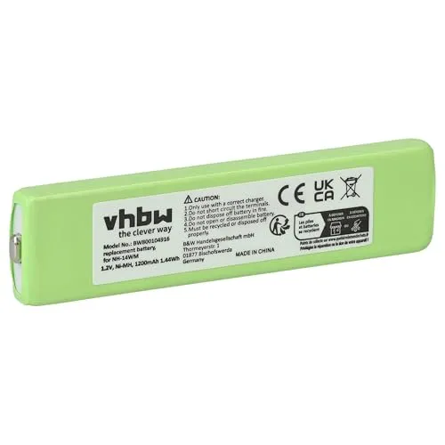 vhbw 1x Akku kompatibel mit Sony WM-EX670, WM-EX674, WM-EX921 MP3-Player Musik Player (1200 mAh, 1,2 V, NiMH)