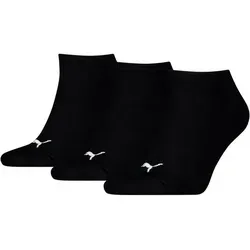 PUMA Sneakersocken PUMA UNISEX SNEAKER PLAIN (3 Paar) mit kleinem Logo schwarz 35-38