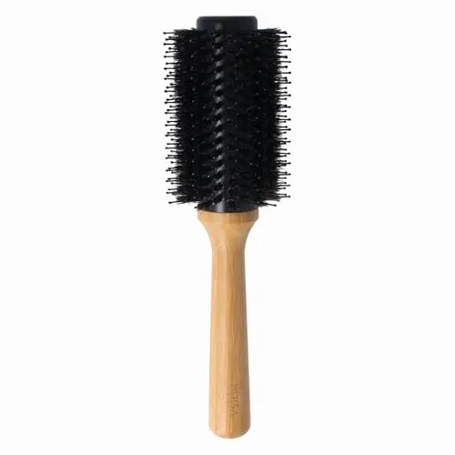 PARSA Beauty Bambus Volumenbürste Aloe Vera groß ø 33mm, FSC®-zertifizierter Bambus, Wildschweinborsten, Keramikmantel, für Volumen und Fülle, seidiger Glanz, formstabil, feuchtigkeitsresistent