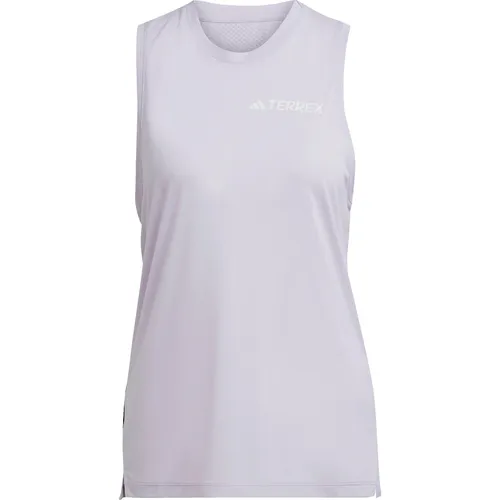 adidas Terrex Damen Xperior Top (Größe S, lila) - Laufshirt für Trailrunning mit großflächigen Mesheinsätzen und optimalem Feuchtigkeitstransport für ein frisches Gefühl bei jedem Lauf.