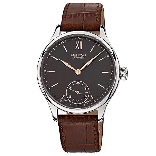 Dugena Epsilon 10 Handaufzug Herrenuhr 7000117 - Elegante Herrenuhr mit klassischem Design und hochwertigem Handaufzugswerk. Das anthrazitfarbene Zifferblatt und das robuste Edelstahlgehäuse machen sie zum perfekten Accessoire für stilbewusste Männer.