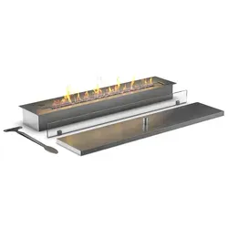 muenkel design Safety Burner 800 – manueller Brenner Einsatz (FKE-0842.800.MS2) - Eleganter Edelstahl-Brenner für Ethanol-Kamine, ideal für modernes Ambiente. Der manuelle Einsatz sorgt für flexible Nutzung und stilvolle Wärme.