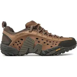 Merrell Herren Intercept Hiking Shoe, Moth Brown, 44.5 EU - Wanderschuhe mit robustem genarbtem Leder, atmungsaktivem Netzfutter und rutschfester Vibram Sohle für besten Halt auf jedem Terrain.