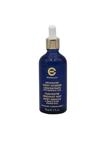Elizabeth Grant Advanced Night Wonder Serum mit Mandelsäure 90ml - Nachtpflege mit sanfter Peeling-Wirkung: Mandelsäure erneuert die Haut über Nacht und sorgt für einen strahlenden Teint am Morgen. Ideal für alle Hauttypen, auch empfindliche Haut.