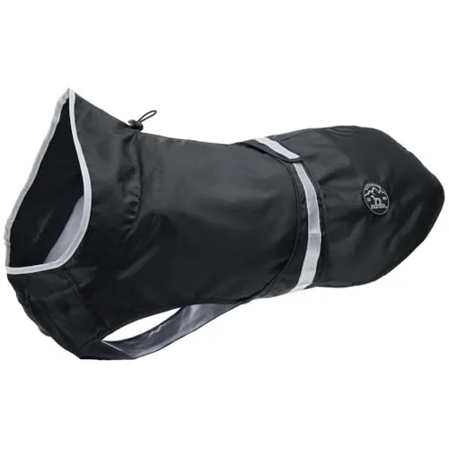 HUNTER Hunde-Regenmantel UPPSALA RAIN, Schwarz - Regenjacke für Hunde, wind- & wasserfest mit reflektierenden Elementen für optimale Sichtbarkeit und Sicherheit bei jedem Wetter. Kompakt verstaubar und leicht zu reinigen.