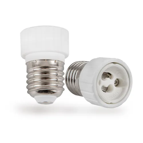 2x Lampensockel Adapter Konverter E27 Fassung auf GU10 Sockel Lampenadapter