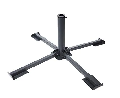 Spetebo Sonnenschirm Ständer für Gehwegplatten 40x40 cm - Metall Platten Ständer - Schirmständer für Schirmstöcke Ø 35/38/44mm