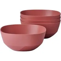 Mepal Servierschale Silueta – 4 Stück Vivid Mauve - Servierschalen, spülmaschinen- und mikrowellenfest, ideal für warme Speisen und platzsparend stapelbar. BPA-frei und modern im Design.