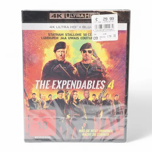 THE EXPENDABLES 4 - 4K ULTRA HD + BLU-RAY - Actionfilm mit Starbesetzung wie Sylvester Stallone und Megan Fox, in brillanter 4K UHD-Qualität und FSK 18 für unvergessliche Spannung.