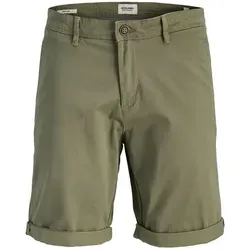 Jack & Jones Chinoshorts JPSTBOWIE mit Aufschlag, Deep Lichen Green - Modische Chinoshorts in Größe S, aus elastischem Material für optimalen Tragekomfort. Ideal für warme Tage und lässige Looks.