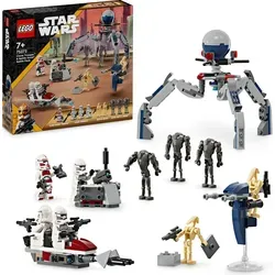 LEGO Star Wars 75372 Clone Trooper & Battle Droid Battle Pack - Entdecke das spannende LEGO® Star Wars™ Set mit 4 Minifiguren und 5 Droiden! Perfekt für kreative Action-Szenen und endlosen Spielspaß. Ideal für Kinder ab 7 Jahren.