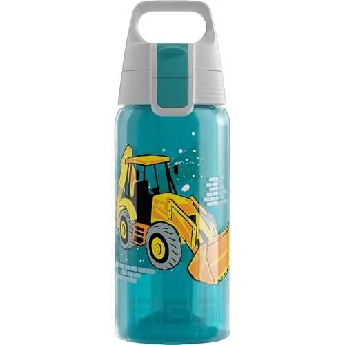 Sigg Trinkflasche Kinder Viva One Builder - 0,5L - Auslaufsicher und Spülmaschinenfest - Innovative SIGG Kinder Trinkflasche für Sport & Schule. Einhandbedienung mit ONE-Verschluss, 100% auslaufsicher und BPA-frei. Hochwertiges Material für leichte Reinigung und lange Lebensdauer.
