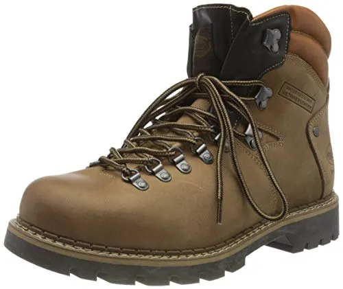 Dockers by Gerli Schnürstiefel Braun - Robuste Wanderstiefel - Wanderschuhe aus wasserabweisendem Leder, ideal für unebenes Gelände. Mit warmem Innenfutter und rutschhemmender Profilsohle für besten Halt und Komfort beim Wandern.