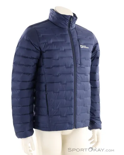 Jack Wolfskin PASSAMANI DOWN JKT M RDS - Blaue Daunenjacke - Funktionsjacke mit 90% Daunenfüllung für optimale Wärme, wasserdicht und winddicht, ideal für Outdoor-Aktivitäten.