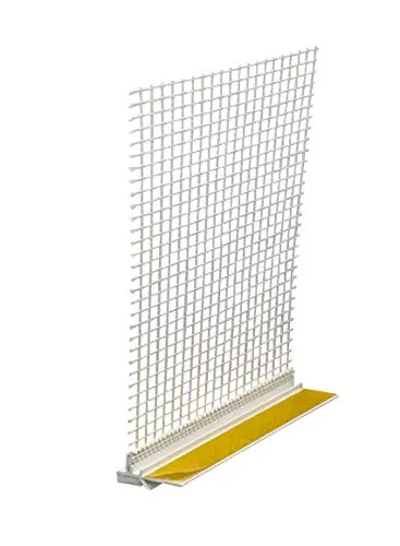 10x Handelskönig Anputzleiste 9 mm mit Gewebe und Lippe – 260 cm - Zier- & Stuckleisten für perfekte Putzanschlüsse zu Fenstern und Türen, schlagregendicht und ideal für WDVS bis 9 mm Putzdicke.