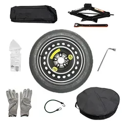 Ersatzrad für Ford Focus 2003-2025 mit Wagenheber - Komplettrad für Ford Focus, inklusive Wagenheber und Tasche, ideal für Notfälle und sicheres Fahren.