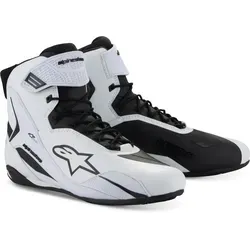 Alpinestars Damen Motorrad Schuhe 7 - Stella Faster-4 - Motorradstiefel für Damen mit verstärkter Ferse und Knöchelprotektoren, ideal für ATV/Quad und Onroad-Aktivitäten. Komfortabel und stylisch in Weiß-Schwarz.