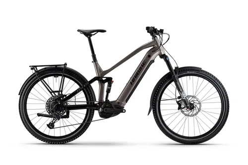 Haibike Adventr 10 Sand / Black 2025 L - E-Bike für Abenteuerlustige, ausgestattet mit Bosch Performance CX Antrieb, 800 Wh Akku und 140 mm Federweg für sportlichen Fahrspaß und hohe Zuladung bis 150 kg.