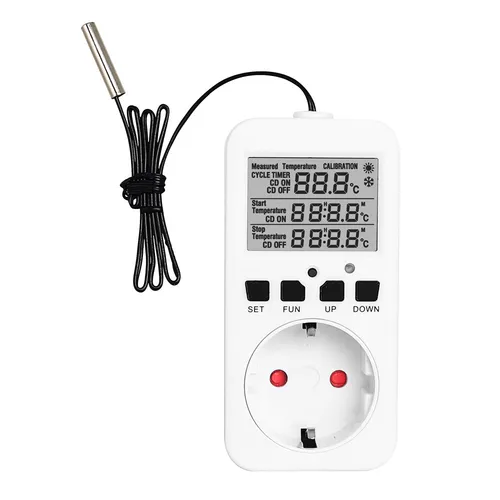 Offgridtec Temperaturregler für Steckdose - Heiz- & Kühlvorrichtungen für Aquarien mit präziser Temperaturkontrolle dank externem Sensor; energieeffizient und sofort einsatzbereit für optimale Klimabedingungen.