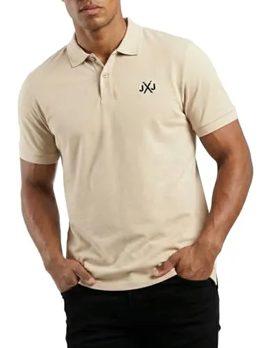 JACK & JONES Infinity Herren Poloshirt Rise Infinity Polohemd Kurzarm Shirt Moonbeam S