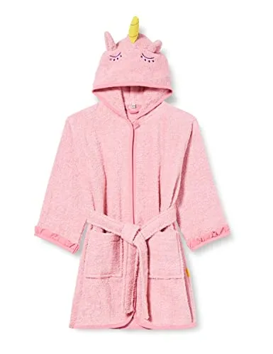 Playshoes Unisex Kinder Frottee-Bademantel Einhorn, 110-116 EU - Bademantel für Mädchen, flauschig weich und ideal zum Aufwärmen, mit großer Kapuze und praktischen Knopf im Halsbereich für sicheren Halt.