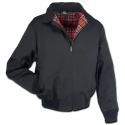 Brandit Lord Canterbury Jacket 5XL - Klassische Harringtonjacke für Herren in navy mit stilvollem Fraser-Tartanmuster, ideal für Freizeit und Outdoor-Aktivitäten.