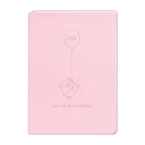 Terminplaner Lederlook 2026 Rosa: Terminplaner Lederlook A6