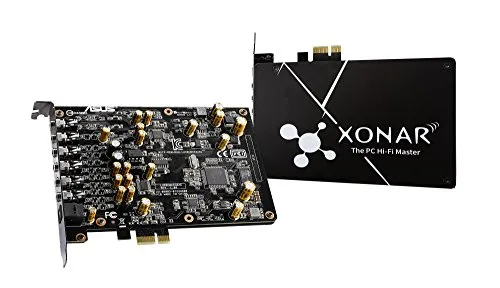 ASUS Xonar AE interne PCIe Soundkarte - 7.1-Kanal Hi-Fi-Sound mit 192kHz 24-Bit Wiedergabe und 150-Ohm-Kopfhörerverstärker für beeindruckendes Klangerlebnis