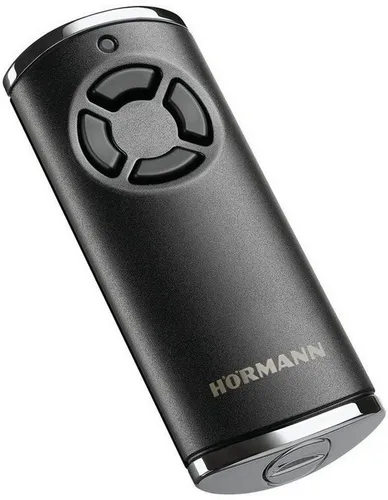 Hörmann Handsender HS 4 BiSecur – Struktur schwarz - Automatisierungstechnik mit 868-BS-Handsender HS4, kompatibel mit allen Hörmann Torantrieben für einfache Bedienung und Sicherheit.