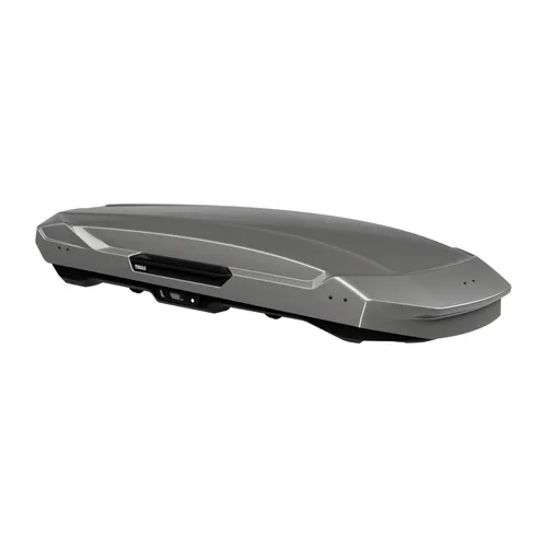 Dachbox THULE Motion 3 XL Low titan glänzend 639401 - Gepäckträger mit elegantem Design und dynamischem Profil für verbesserte Kraftstoffeffizienz. Einfach zu montieren dank PowerClick-System und mit praktischem SlideLock für sicheren Zugriff.