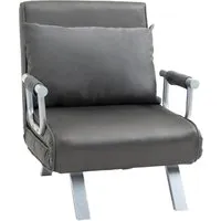 HOMCOM Schlafsofa mit verstellbarer Rückenlehne - Vielseitiges Schlafsofa in elegantem Grau, das sich schnell in ein bequemes Bett verwandeln lässt. Ideal für Gäste und entspannte Momente mit verstellbarer Rückenlehne für maximalen Komfort.