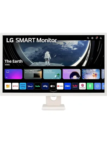 LG Smart 32SR50F-W - 32 Zoll Full HD Monitor & TV, kabellose Verbindung für einfaches Streaming von Handy und PC, mit neigbarem IPS-Display und integrierten Lautsprechern für besten Filmgenuss.