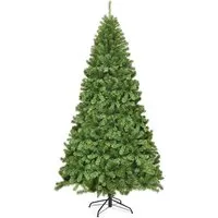 COSTWAY 230cm Künstlicher Weihnachtsbaum - Künstliche Weihnachtsbäume mit 1346 PVC Nadeln, realistisch und üppig. Robuster, faltbarer Metallständer für einfache Lagerung und Aufstellung. Perfekte festliche Dekoration für Zuhause oder Geschäfte.