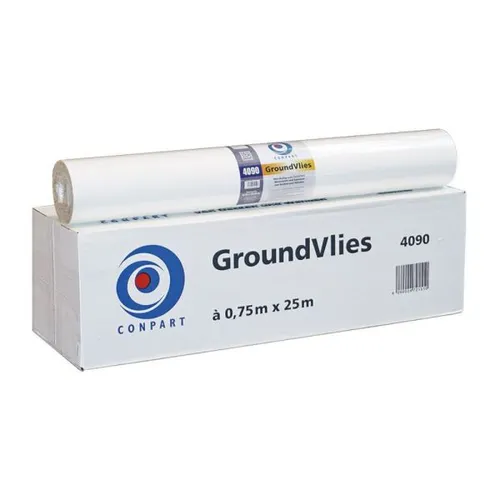 Conpart GroundVlies 4090 - 0,75 x 25 m - Hochwertiges Zellulose-Glattvlies für kreative Beschichtungen und Renovierungen. Strapazierfähig, reißfest und ideal für tapezierfähige Untergründe im Innenbereich.