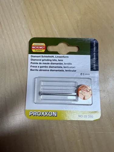 Proxxon Micromot System, Diamantierte Schleistift, Linsenform, ⌀ 5 mm