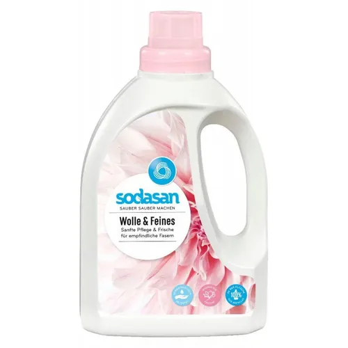 Sodasan Waschmittel Wolle & Feines 750ml - Sanftes Wollwaschmittel für empfindliche Textilien, biologisch abbaubar und ideal für die Pflege von Wolle und feinen Stoffen.