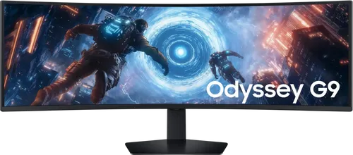 Samsung Ultrawide Curved Gaming Monitor 49 Zoll - Ultrawide Curved Monitor für Gaming mit 144 Hz, 1 ms Reaktionszeit und AMD FreeSync Premium Pro. Ideal für immersive Spielerlebnisse und effizientes Arbeiten.