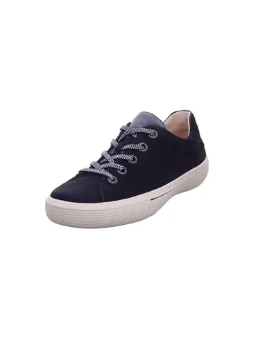 Legero Leder-Sneakers "Fresh" in Dunkelblau - 38 - Modische Leder-Sneakers mit Schnürung und seitlichem Reißverschluss. Robuste Verarbeitung und verstärkte Kappen sorgen für Komfort und Langlebigkeit. Ideal für den Alltag.