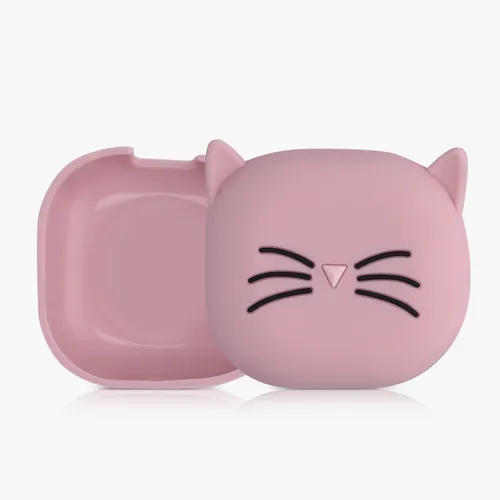kwmobile Hülle kompatibel mit Samsung Galaxy Buds 2 Pro / Buds 2 / Buds Live Hülle - Silikon Kopfhörer Schutzhülle Case Cover Schwarz Rosa