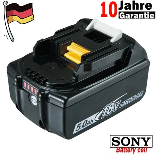 Akku für Makita BL1840B Li-Ion 18V 5,0Ah 197265-4 mit LED BL1860 BL1850 BL1830