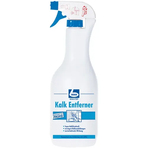 Dr. Becher 1721000 Kalk Entferner Sanitärreiniger 1 L super Kalklösekraft, parfüm- und farbstofffrei, vielseitig